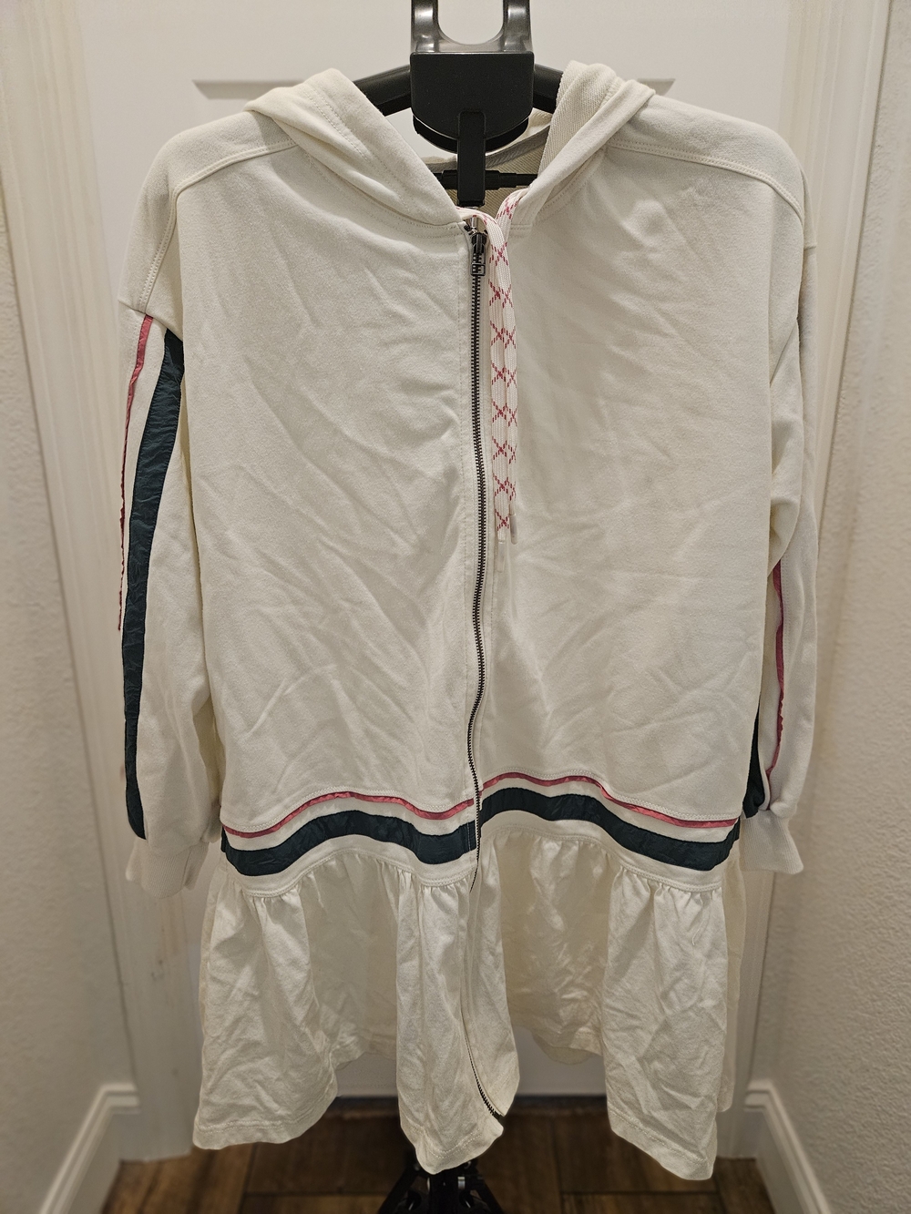 Daily Practice Sweatshirt Varsity Twofer Mini Dress